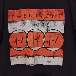 Men's Black Medium 21 Pilots Twenty One Blurryface Band Concert Album T-Shirt